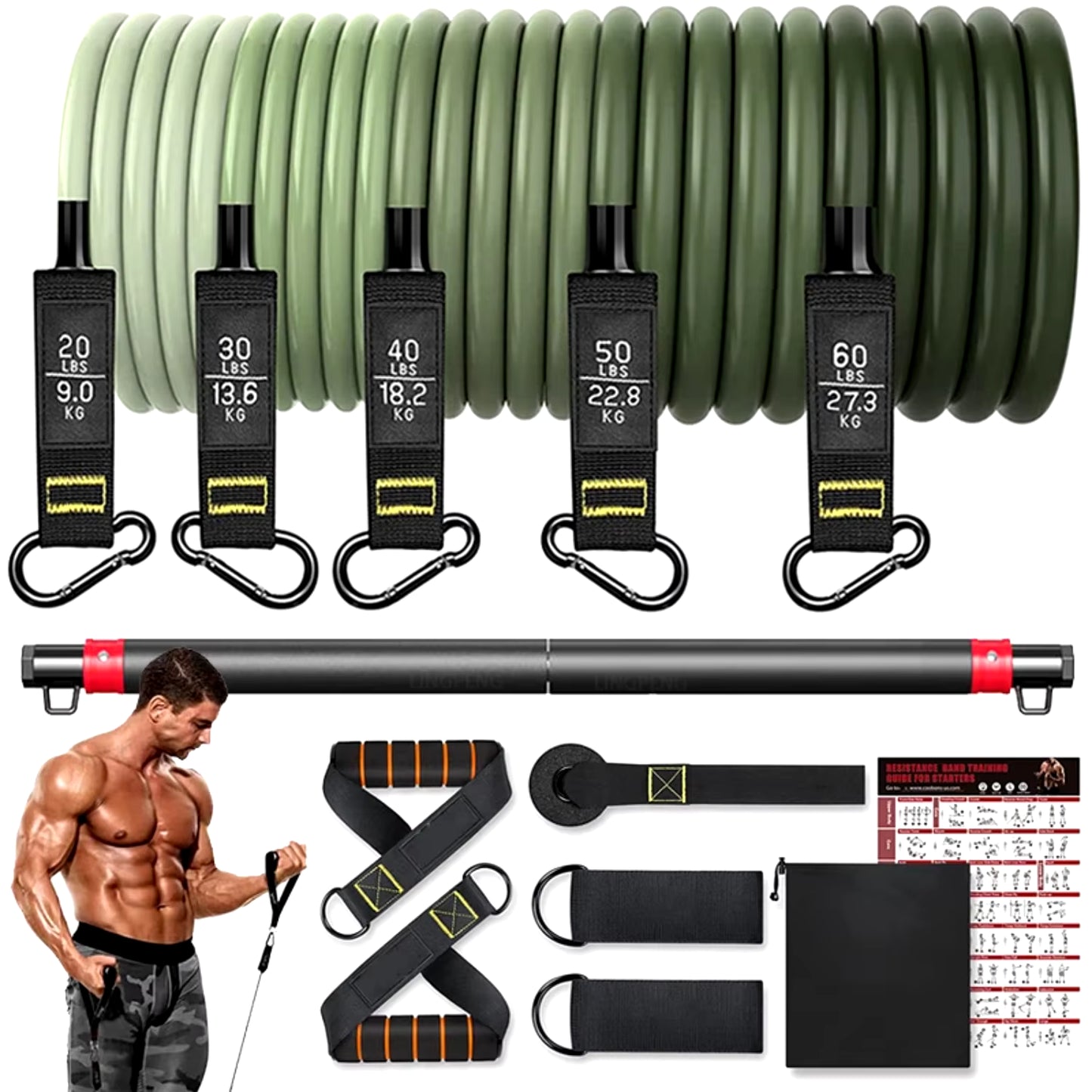 ŁINGPENG Resistance Band Set V2